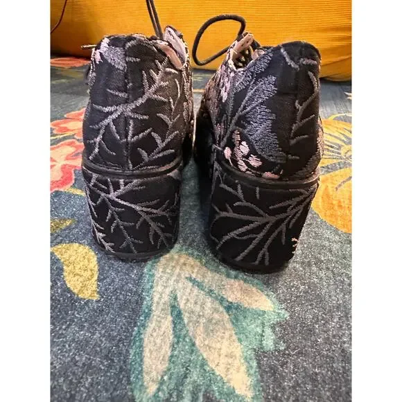 Shellys London Floral Platform Shoes Size 7 - See Measurement - Picture 3 of 7